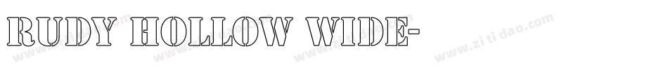 Rudy Hollow Wide字体转换